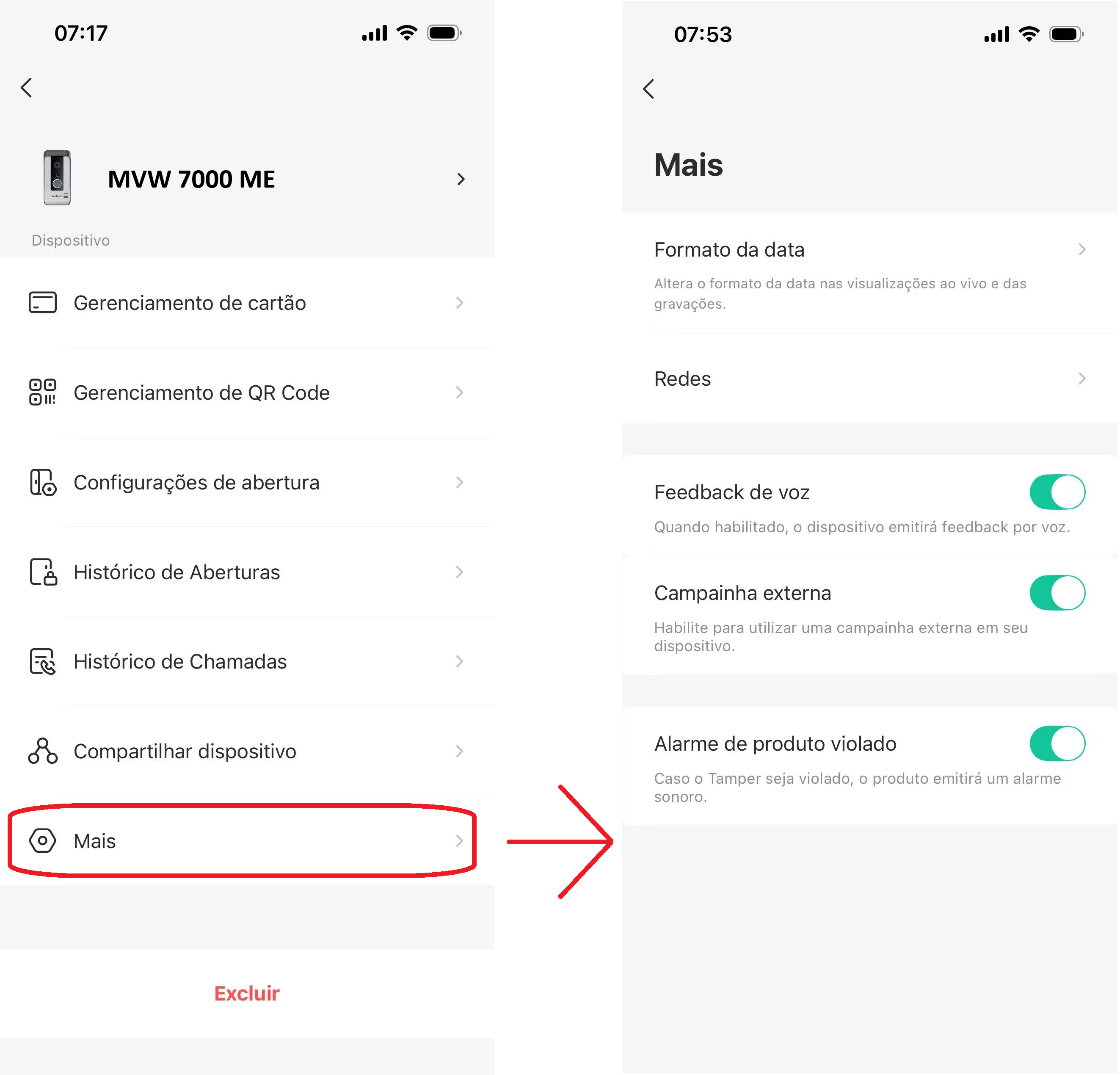 Configurações Adicionais